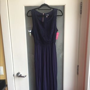 Navy blue maxi dress